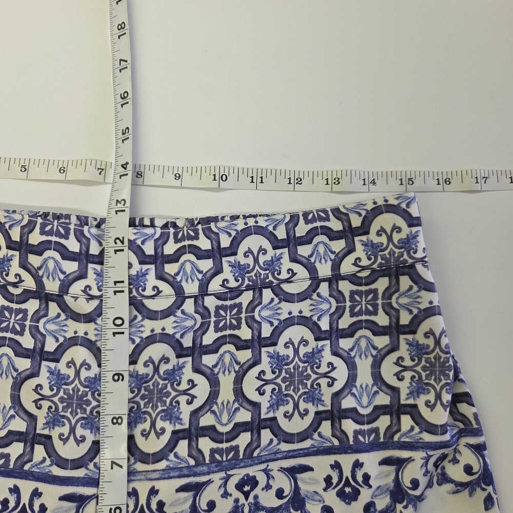 Rachel Zoe Grecian White and Blue Wide Leg Jumpsuit Pants- M - Picture 6 of 8